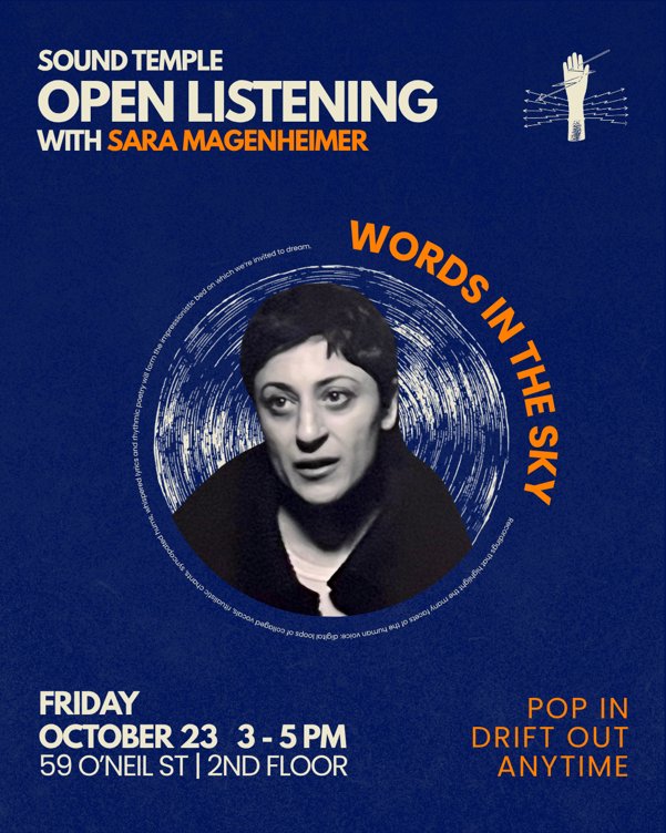 Sound Temple Open Listening with Sara Magenheimer