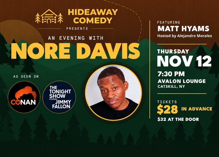 Hideaway Comedy: An Evening with Nore Davis