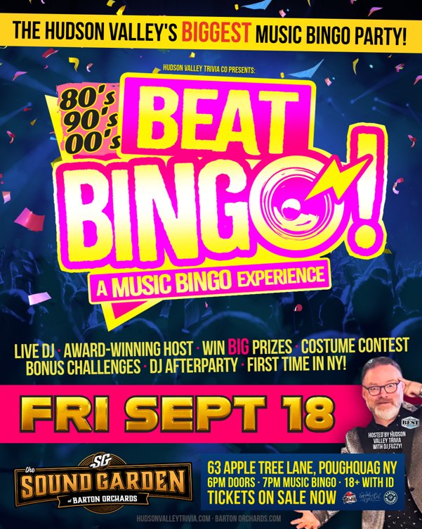 Beat Bingo: 80s, 90s & 00s Music Bingo Dance Party