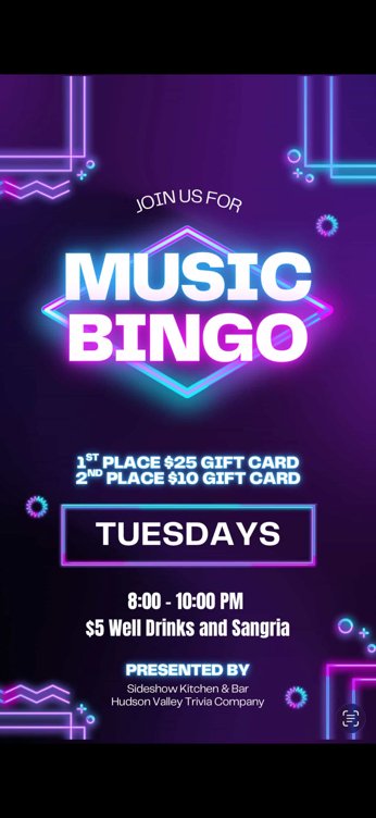 Music Bingo Night