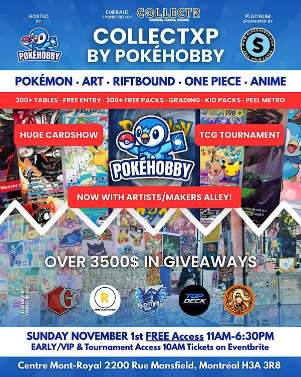 PokéHobby's CollectXP Montréal Card Show & Artist Alley - Pokémon, TCG, Art