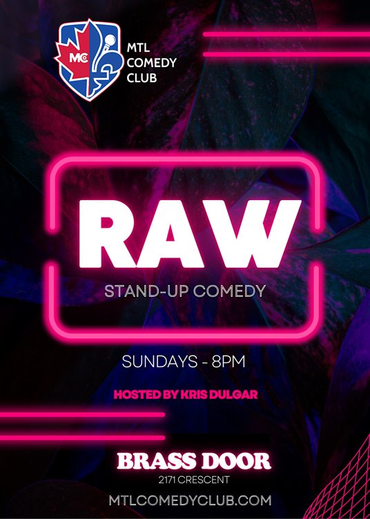 English Stand Up Comedy Show ( Sunday 8pm ) at the Montreal Comedy Club