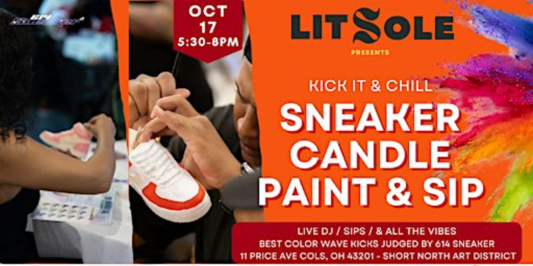 Kick It & Chill Sneaker Candle Paint & Sip