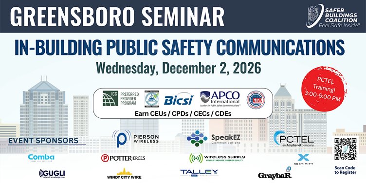 GREENSBORO, NC IN-BUILDING PUBLIC SAFETY COMMUNICATIONS SEMINAR - 2026