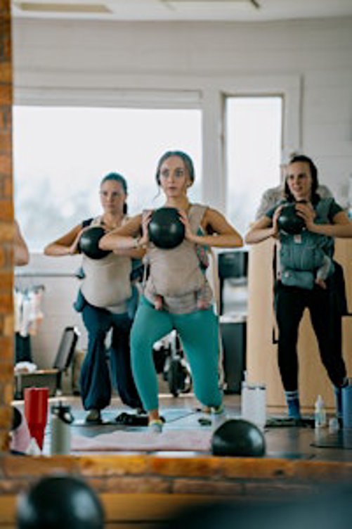 Mom and Babe Barre Class