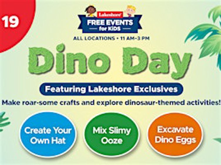 Free Kids Event: Dino Day Featuring Lakeshore Exclusives (Alexandria)