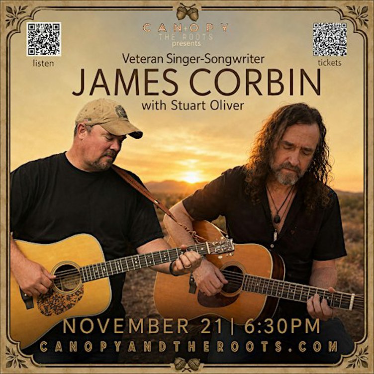 James Corbin with guest Stuart Oliver: Country-Americana LIVE in the Roots