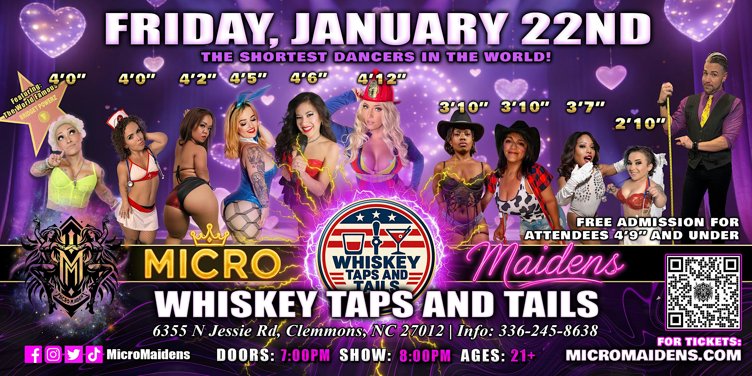 Clemmons, NC - Micro Maidens: The Show @Whiskey Taps and Tails