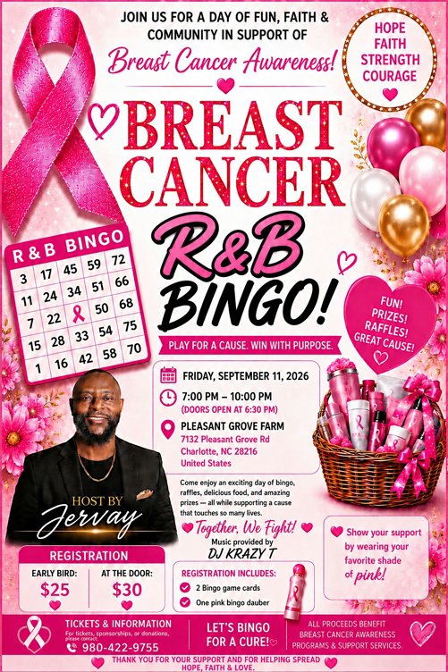 Breast Cancer R&B Bingo