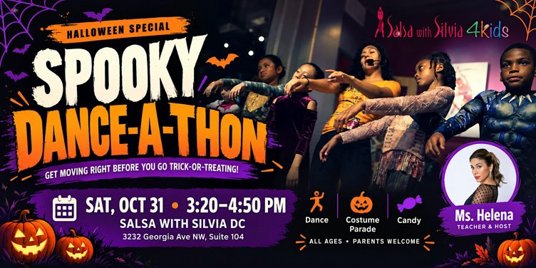 SPOOKY DANCE-A-THON FOR KIDS AND PARENTS IN DC