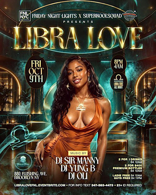 LIBRA SZN Friday Night Lights at Mama Taco EVERYONE FREE w/RSVP