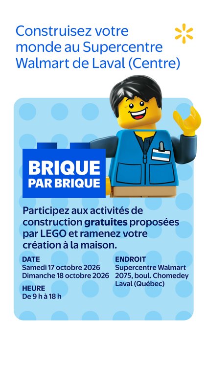 Promo Brique par brique chez Walmart