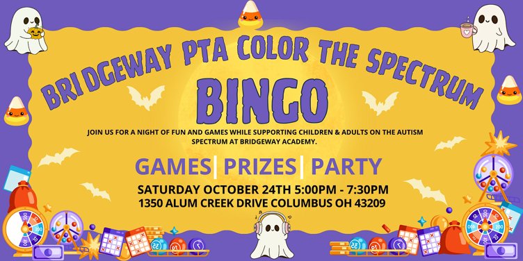 Bridgeway PTA Color the Spectrum BINGO