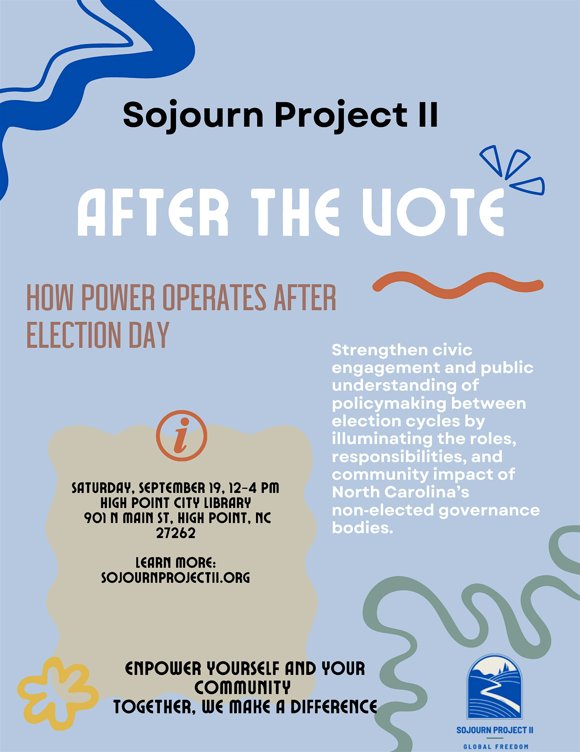 Sojourn Project II presents "After the VOTE, Beyond the Elections"