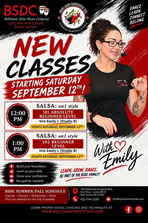 Salsa Lessons for Beginners! Fall Series! Saturdays @1pm!!