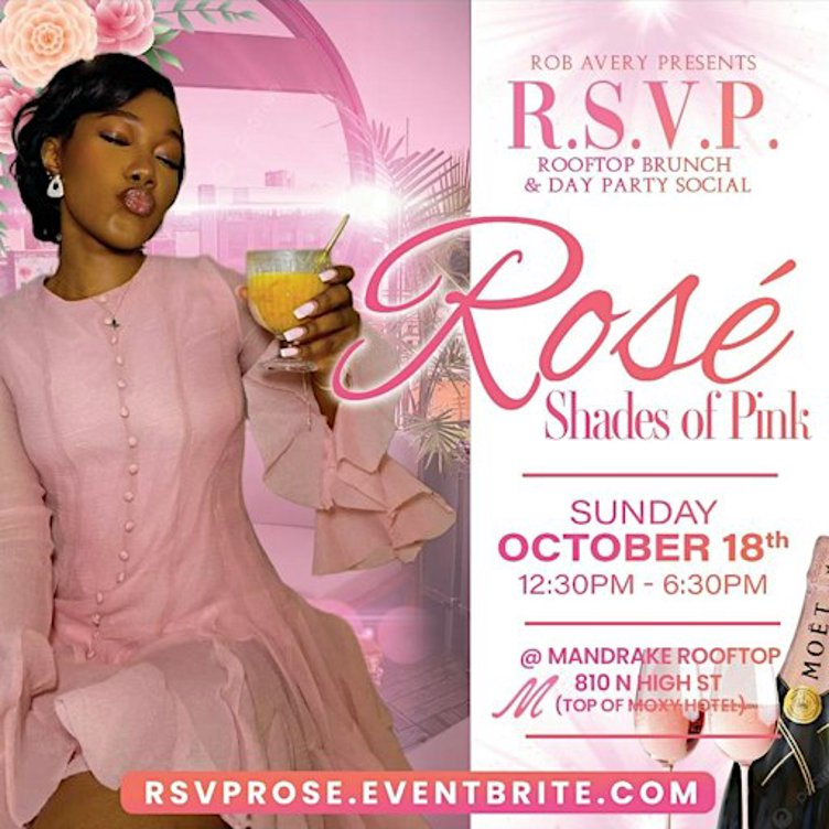 R.S.V.P. Rosé Shades of Pink Brunch Day Party Social