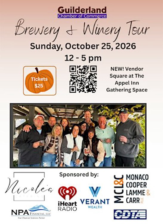 Guilderland Chamber 3rd Annual Brewery & Winery Tour