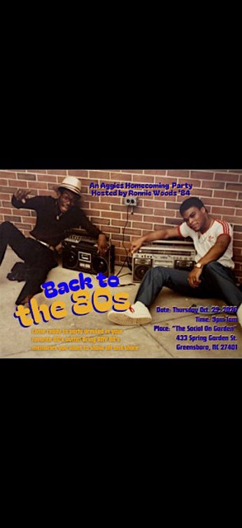 Back to the 80s. A Homecoming event for the century