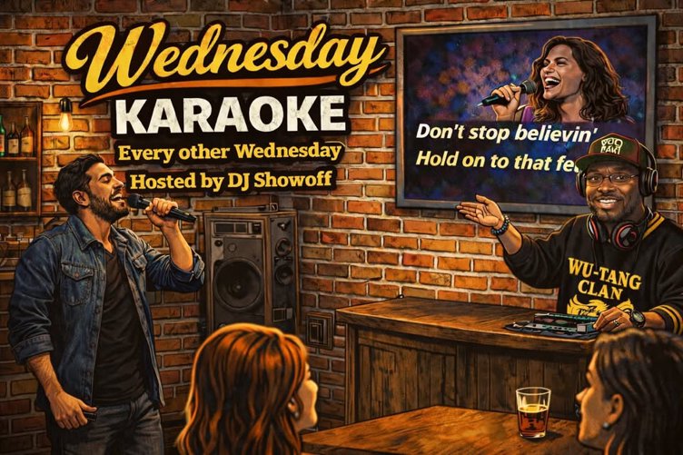 Karaoke, alternating Wednesdays, Hosted by DJ Showoff
