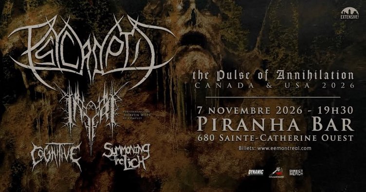 Psycroptic + Inferi + Cognitive + Summoning The Lich | Montréal