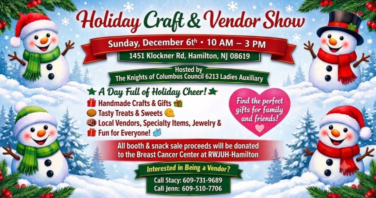 Holiday Craft & Vendor Show at Columbus Hall