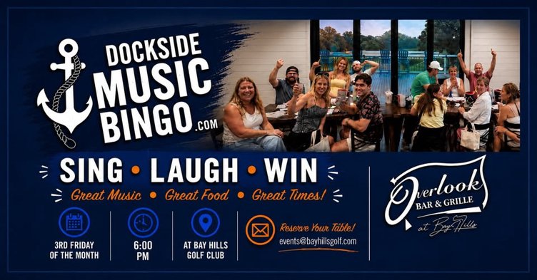 🔥 Overlook Bar & Grille with Dockside Music Bingo! 🎶