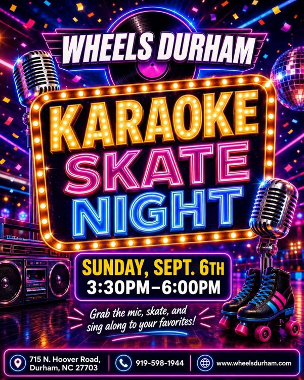🎤 KARAOKE SKATE NIGHT 🎶🛼