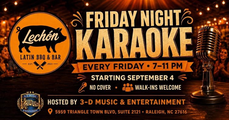 Friday Night Karaoke at Lechón Latin BBQ & Bar 🎤