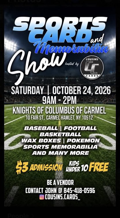 Sports Cards and Memorabilia Show Hosted by Cousins Cards