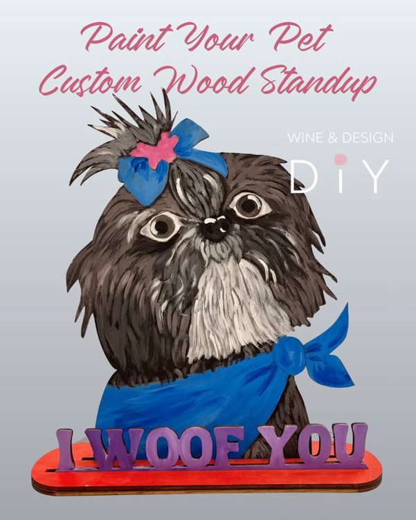 Paint Your Pet Custom Wood Standup - Two People Can Make One Together