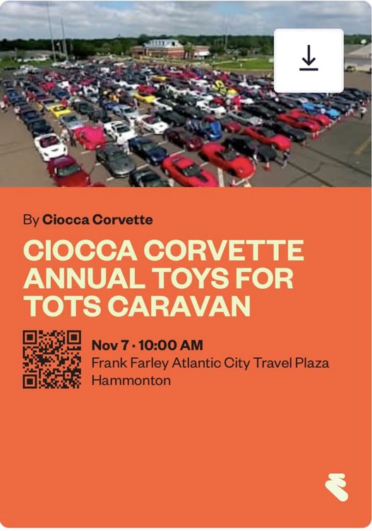 Ciocca Corvette Annual Toys for Tots Caravan