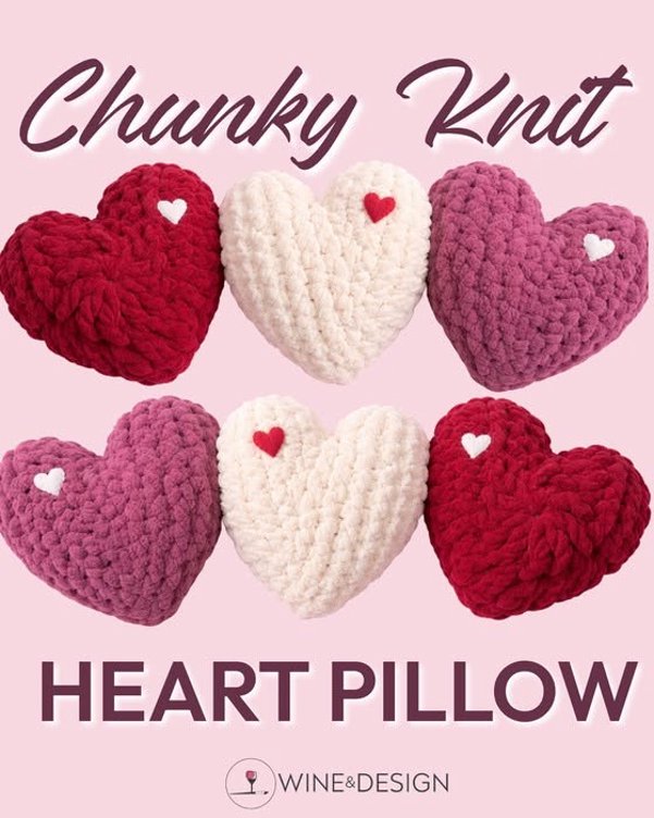 Chunky Knit Heart Pillow Workshop - BYOB and Free Parking