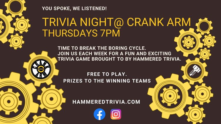 Hammered Trivia at Crank Arm Raleigh
