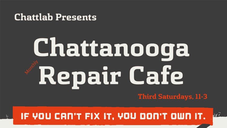 Repair Cafe! Let us fix your broken stuff for free!