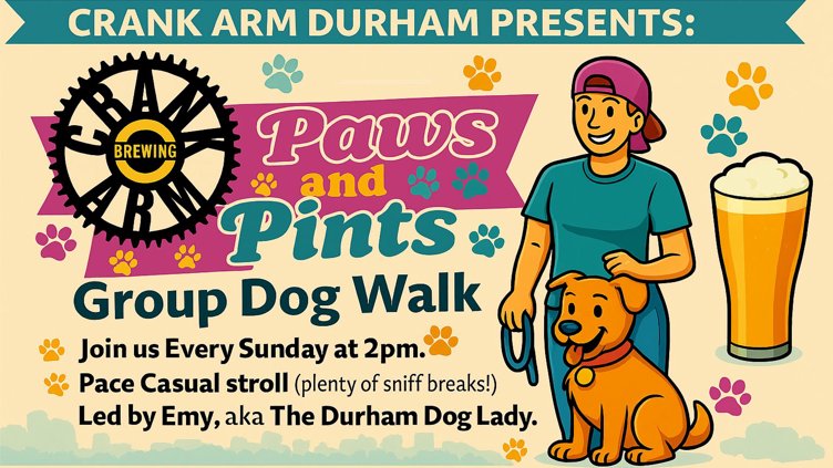 Paws & Pints- Group Dog Walk @ Crank Arm Durham