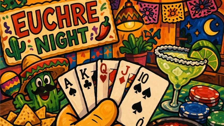 3rd Thursday Euchre at El Jinete, Hixson, TN, Northgate, 5:30 pm.